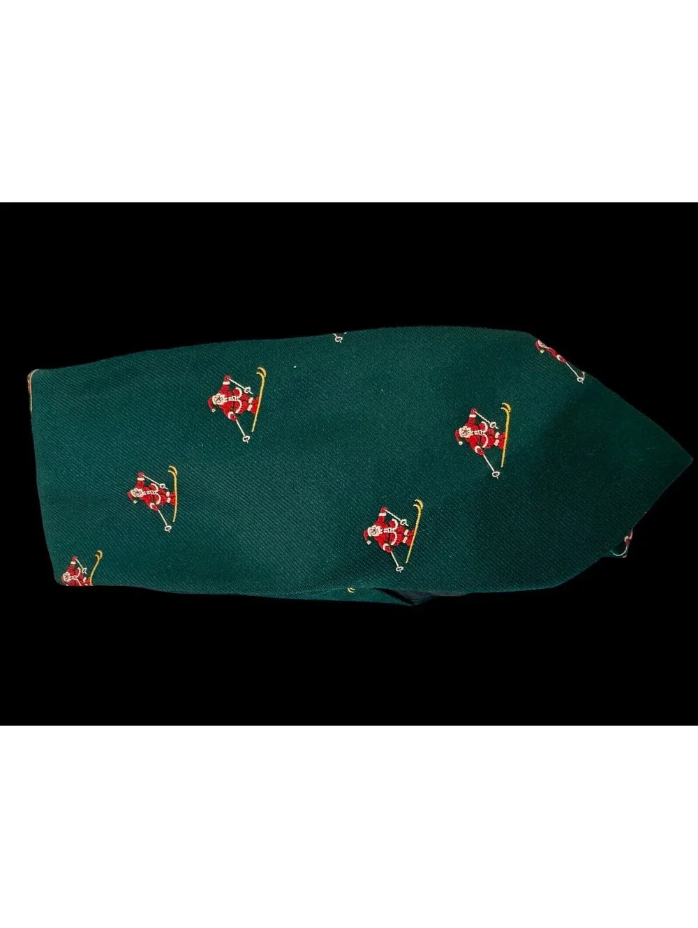 Vintage Cape Cod Neckware Skiing Santa Tie